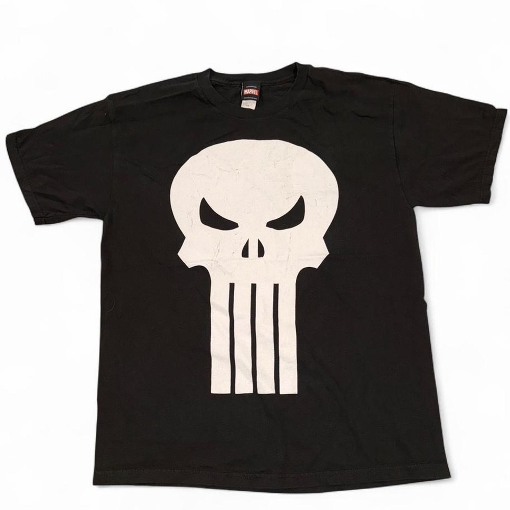 Black punisher mad engine t shirt Large
